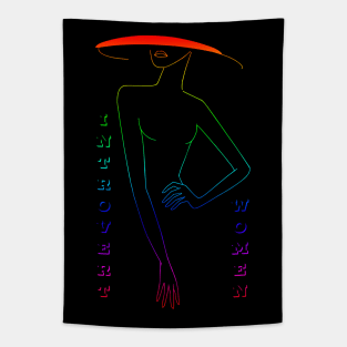 Introvert Women Rainbow Pride Tapestry