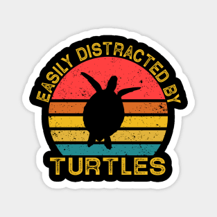 Easily Distracted By Turtles Magnet