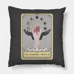 Crystal Healer Tarot Card Crystal Healing Pillow