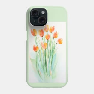 Bunch of Tulips in Watercolor Phone Case