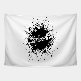 Black Splash with 'Splash' Typography Tapestry