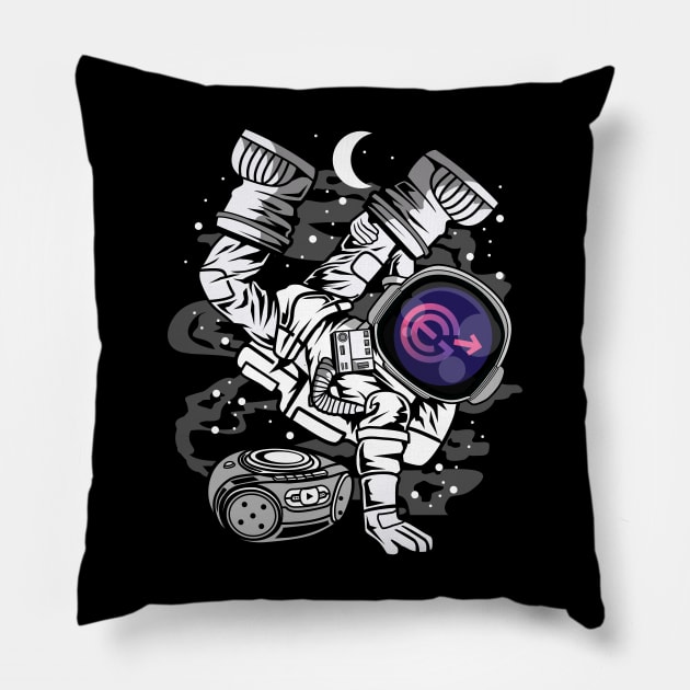 Hiphop Astronaut Evergrow Crypto EGC Coin To The Moon Crypto Token Cryptocurrency Wallet Birthday Gift For Men Women Kids Pillow by Thingking About