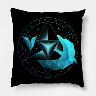 Merkabah dolphin "healing with the frequency" Pillow