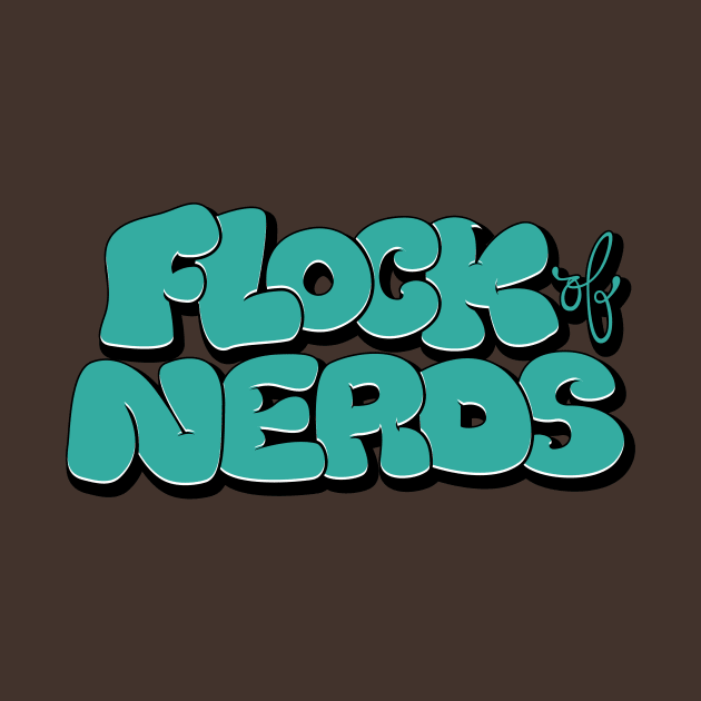 Flock of Nerds - Bubble Teal by FlockOfNerds