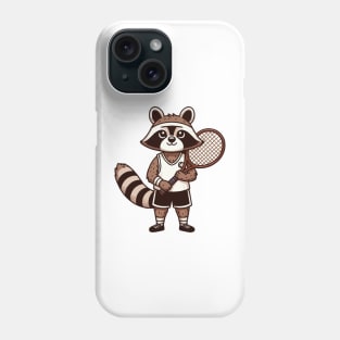 Racoon as Tennis player at Tennis Phone Case