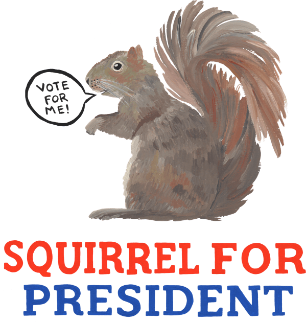 Squirrel for President Kids T-Shirt by Das Brooklyn