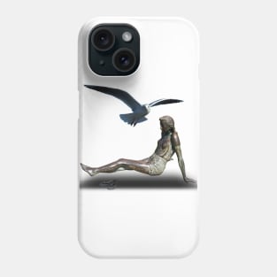 The statue and the bird! Phone Case