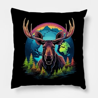 Moose Earth Day Pillow