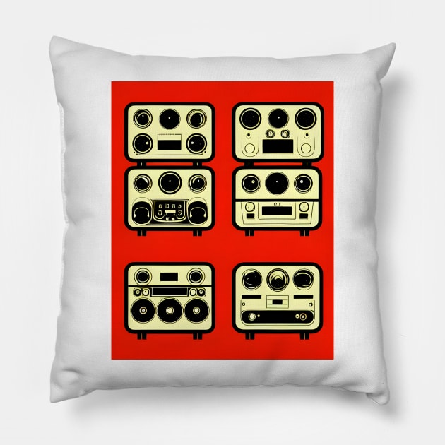 Retro Radio Pillow by Bizaire