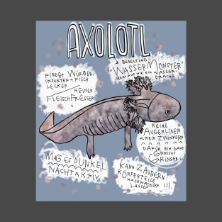 Axolotl Wissenswertes, Tier Steckbrief Axolotl T-Shirt