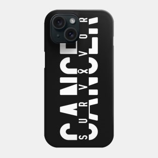 Lung Cancer Survivor - White Ribbon Phone Case