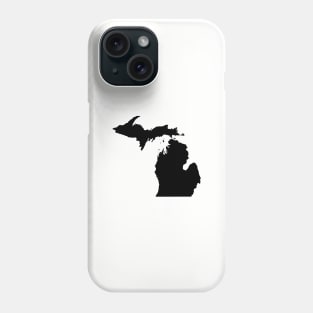 Michigan Black Phone Case