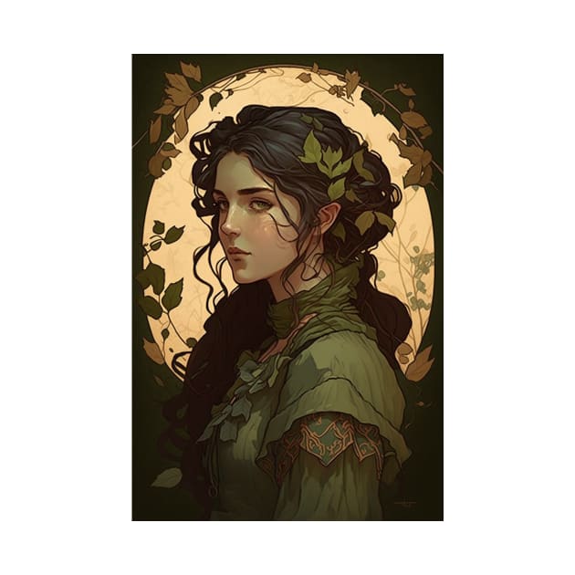 Raven Haired Irish Girl by ArtNouveauChic