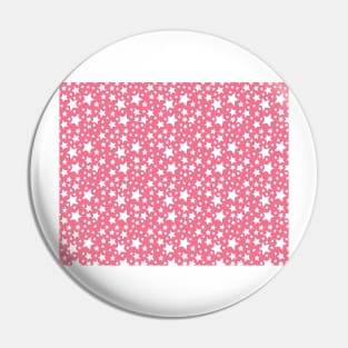 White Stars on Pink Pin