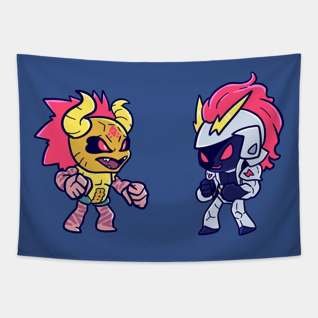 Melos and Jackal Tapestry by ziodynes098