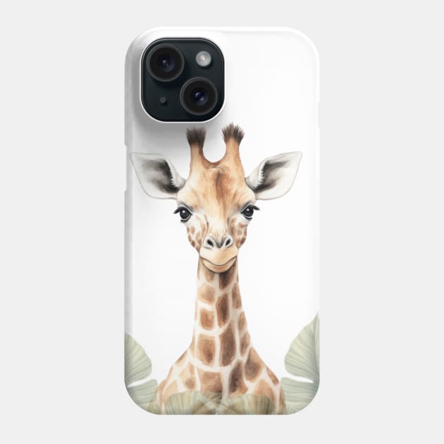 Jungle Animals Giraffe Nursery Art Phone Case by Alienated