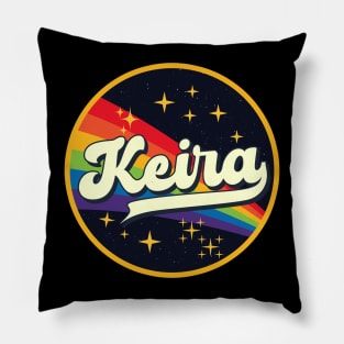 Keira // Rainbow In Space Vintage Style Pillow