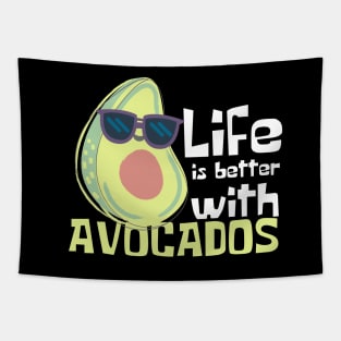 Life Is Better With Avocados Funny Tapestry