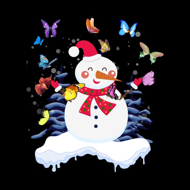 Cute Snowman Butterlfy Costume Gift by Ohooha