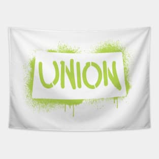 union stencil - green Tapestry