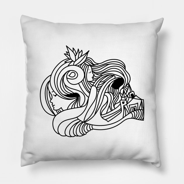 the bright side of life Pillow by ib3sho