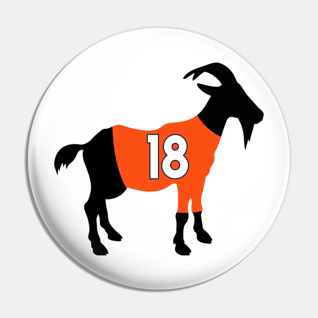 Peyton Manning GOAT Pin by cwijeta