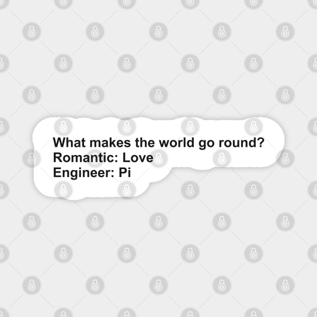 Pi Makes the World Go Round 2.0 | Joke Magnet by Vector-Artist