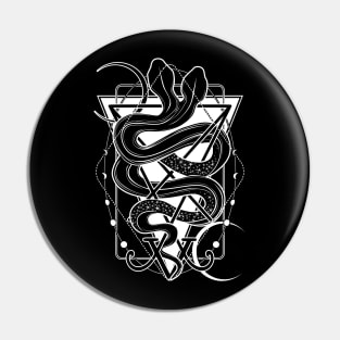 Two-headed snake and the Sigil of Lucifer Pin