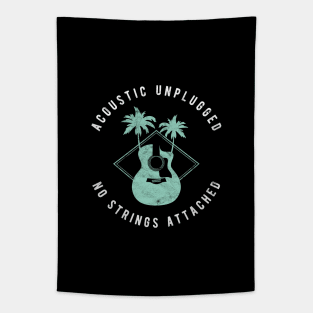 Acoustic Unplugged No Strings Attached Dark Theme Tapestry