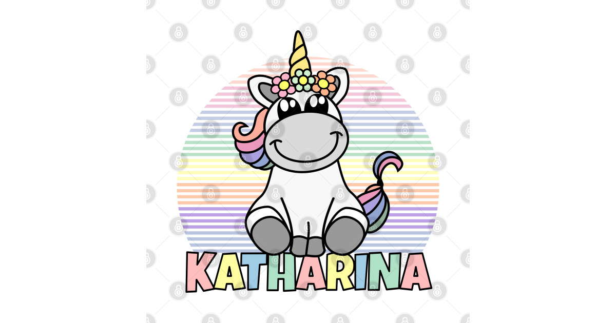 Katharina First Name Cute Unicorn Rainbow Katharina Name Tank Top TeePublic