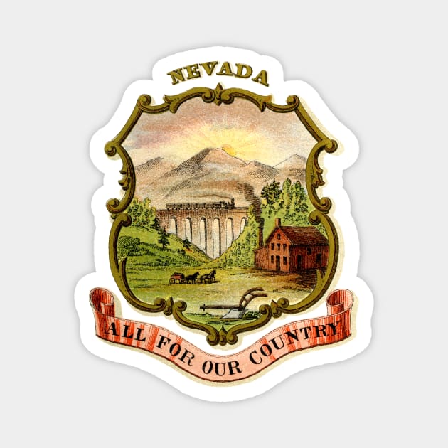 1876 Nevada Coat of Arms Magnet by historicimage