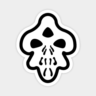 AtSaB Alien Skull White Magnet