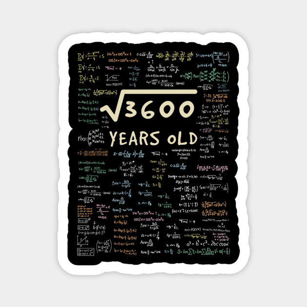 60TH BIRTHDAY PARTY GIFT 60 YEARS OLD SCIENCE BIRTHDAY Magnet by Robert Hilborna