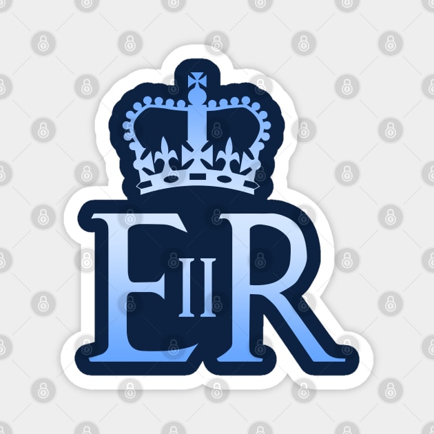 Queen Elizabeth II Royal Cypher Magnet by Scar