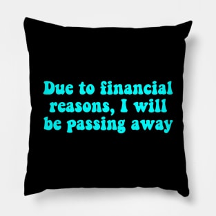 Financial Passing Light Blue Pillow