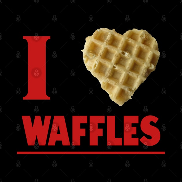 I Love Waffles Gift For Waffle Lovers by BoggsNicolas