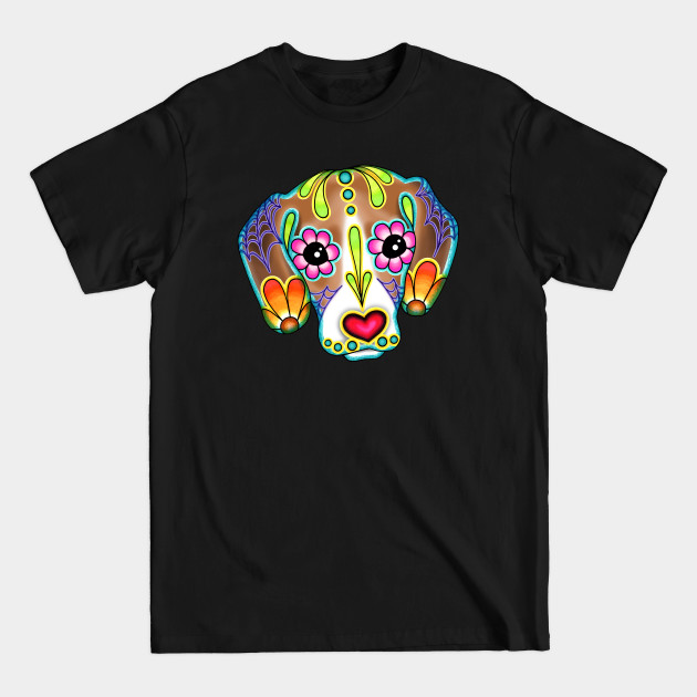 Discover Beagle - Day of the Dead Sugar Skull Dog - Beagle - T-Shirt