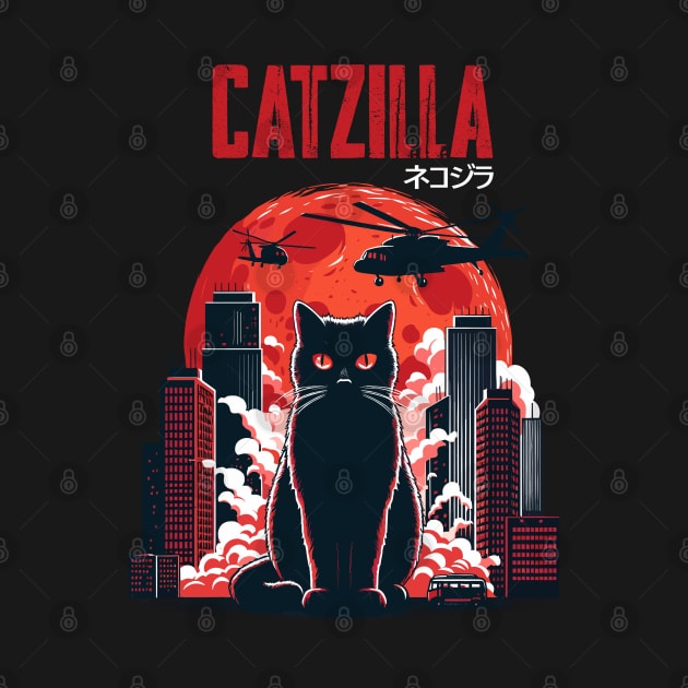 Vintage Catzilla Cat by hippohost