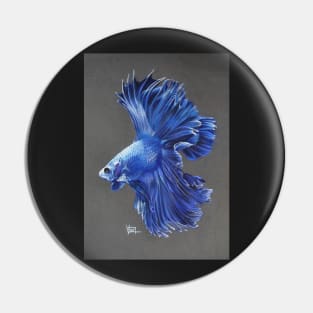 Blue Betta Fish Pin