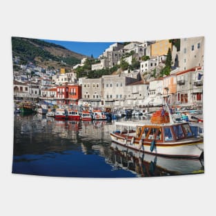 Hydra has surely the most picturesque harbor in Greece Tapestry