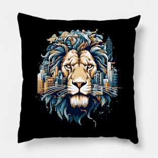 Lion Predator Animal Beauty Nature Wildlife Discovery Pillow