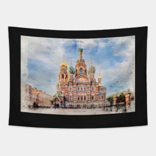 The church of Savior on Spilled Blood in Saint Petersburg, Russia Tapestry