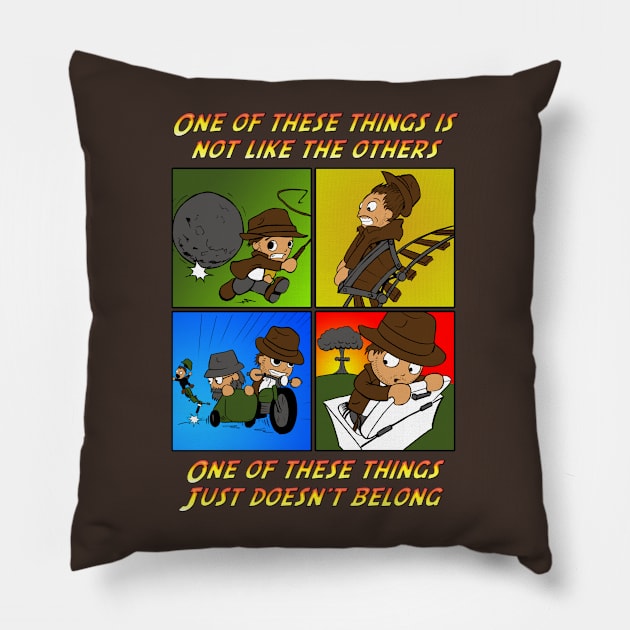 One of These Things Doesn't Belong Pillow by masciajames