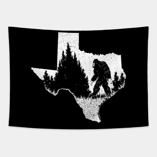 Texas Bigfoot Tapestry by Tesszero