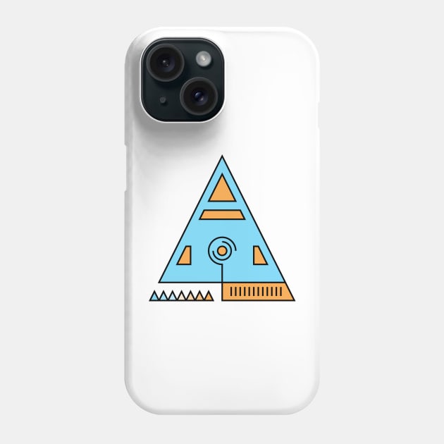 Sacred Geometry or a Pyramid (Version 2) Phone Case by Hinterlund