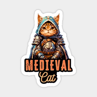 Medieval Cat: Fantasy Armor Design Magnet