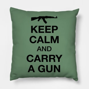 Keep Calm And Carry A Gun Pillow