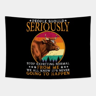 People should seriously stop expecting me to be a real funny cow Tapestry