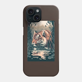 The Tiger's Aquatic Odyssey Phone Case