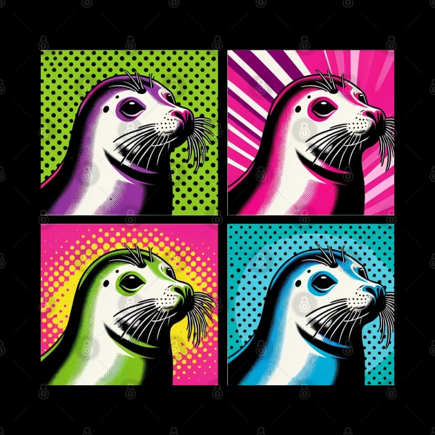 Pop Art Harp Seal Tee - Arctic Marine Life by PawPopArt